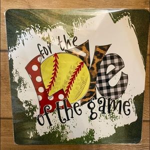 Softball metal sign